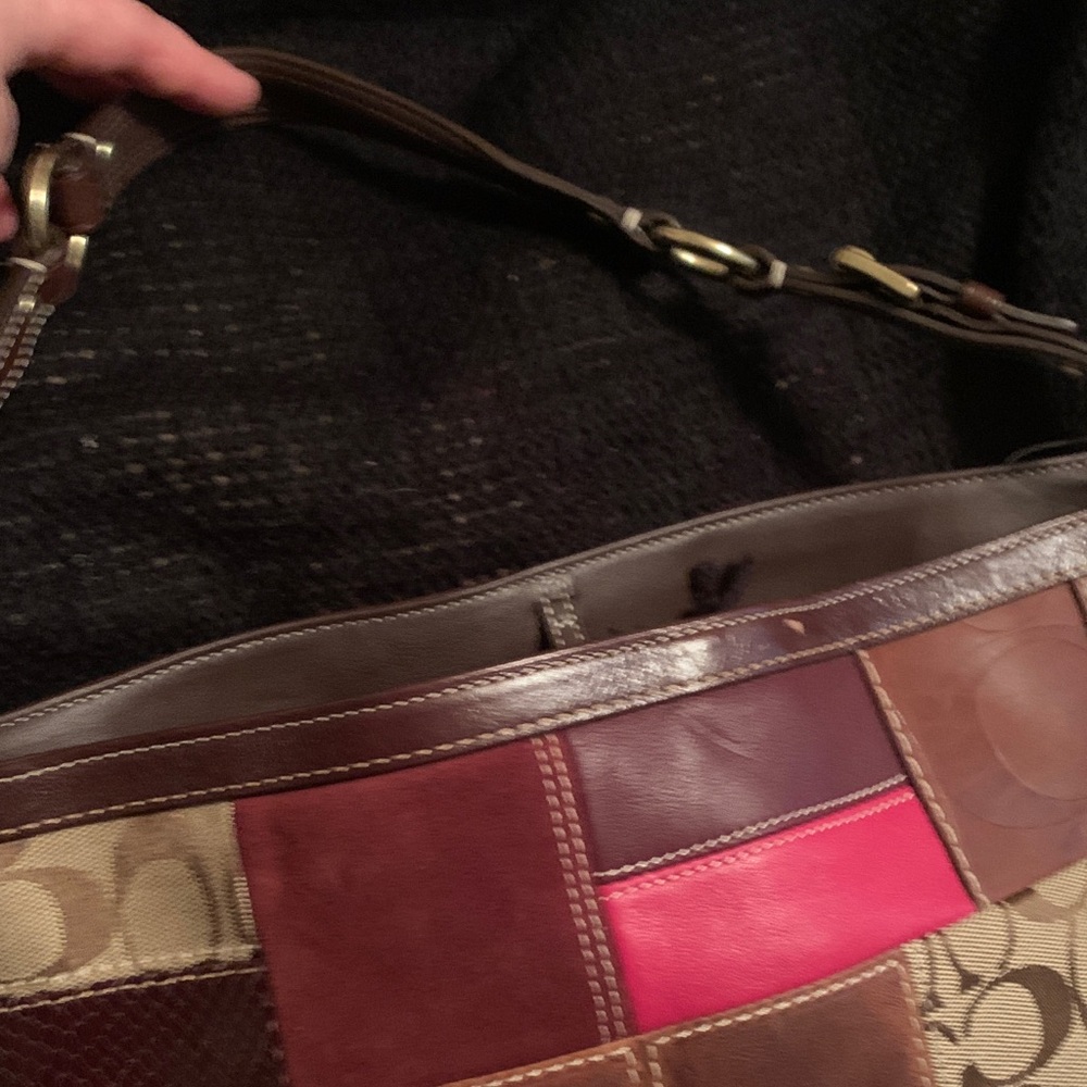 Coach Patchwork Leather Shoulder Bag - Picture 2 of 12